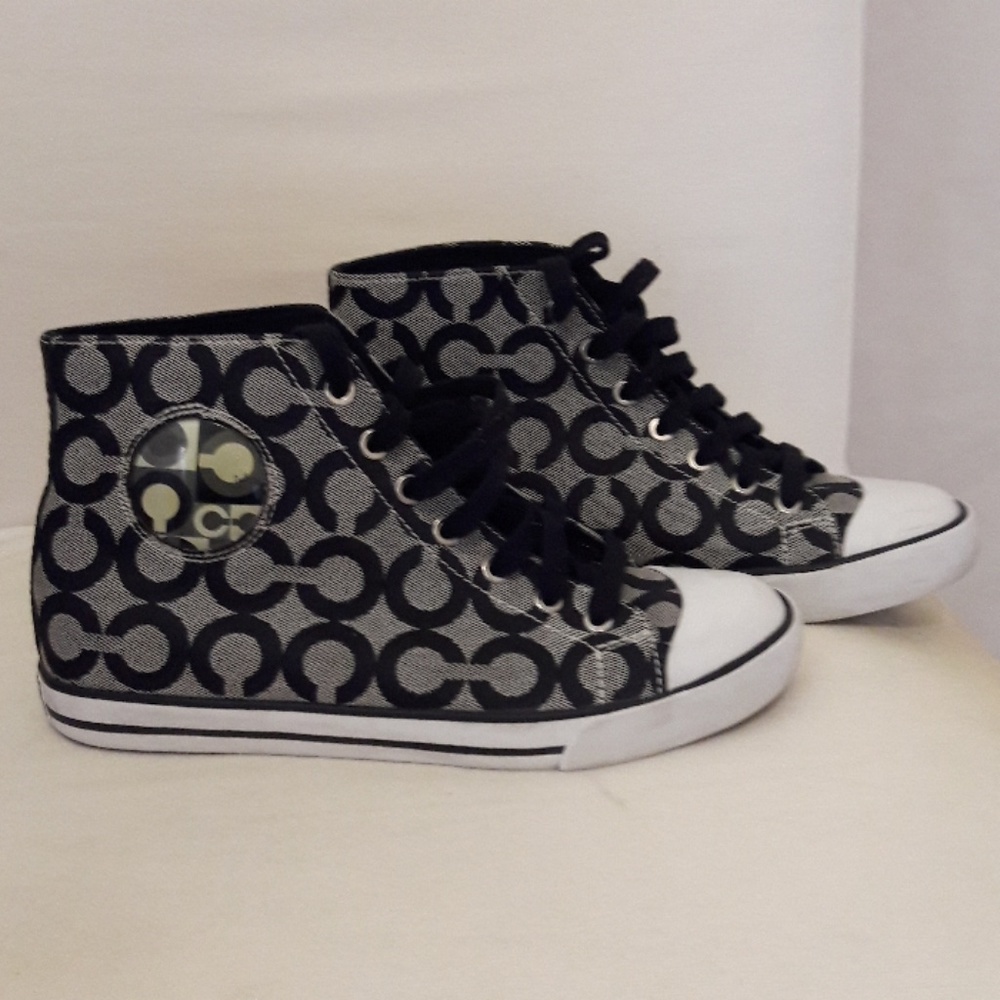 Coach high tops tennis shoes